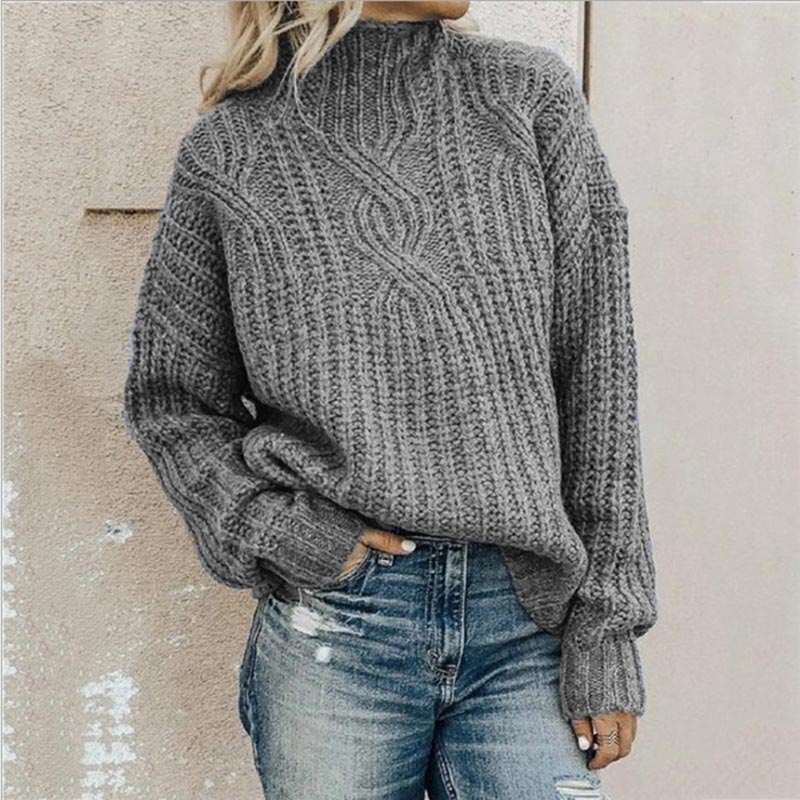 Casualowy Dzianinowy Sweter z Golfem Damski | Idealny na każdą porę roku